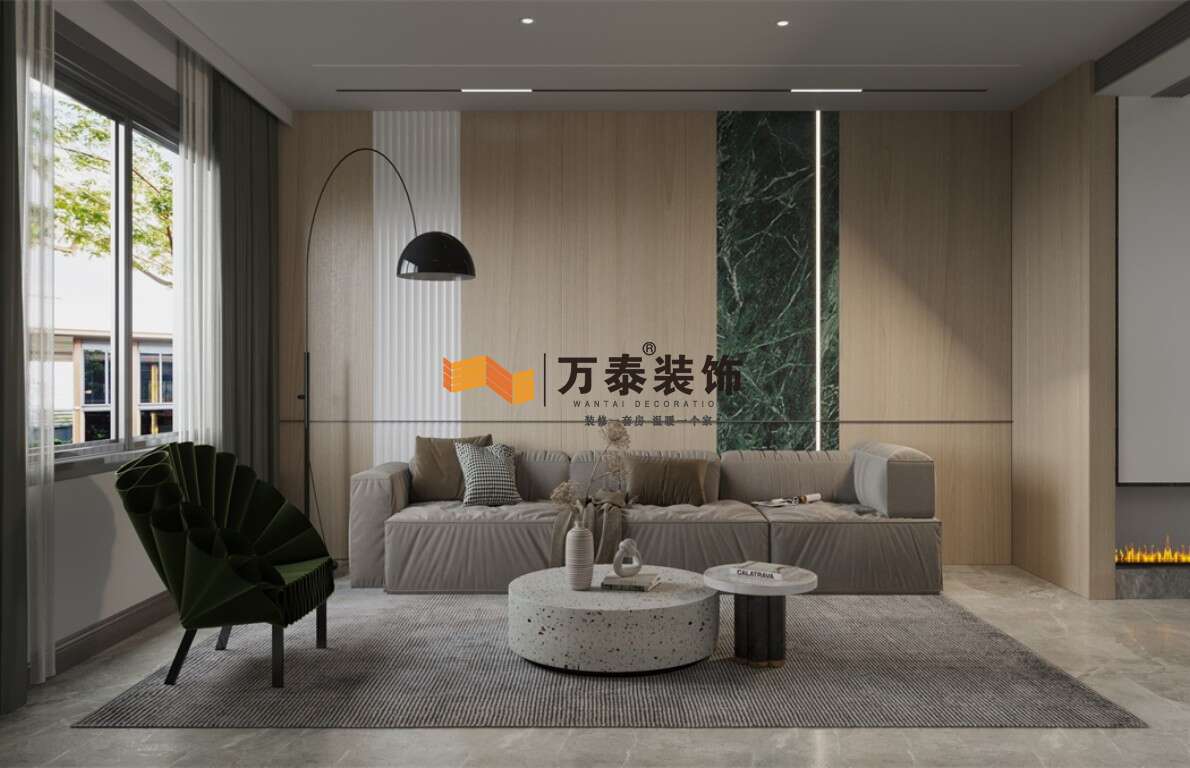 歷下區(qū)綠城蘭園115㎡現(xiàn)代簡(jiǎn)約裝修案例